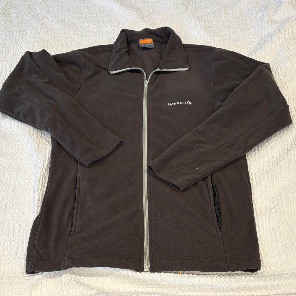 Merrell Charcoal Full Zip Fleece Jacket for Men
